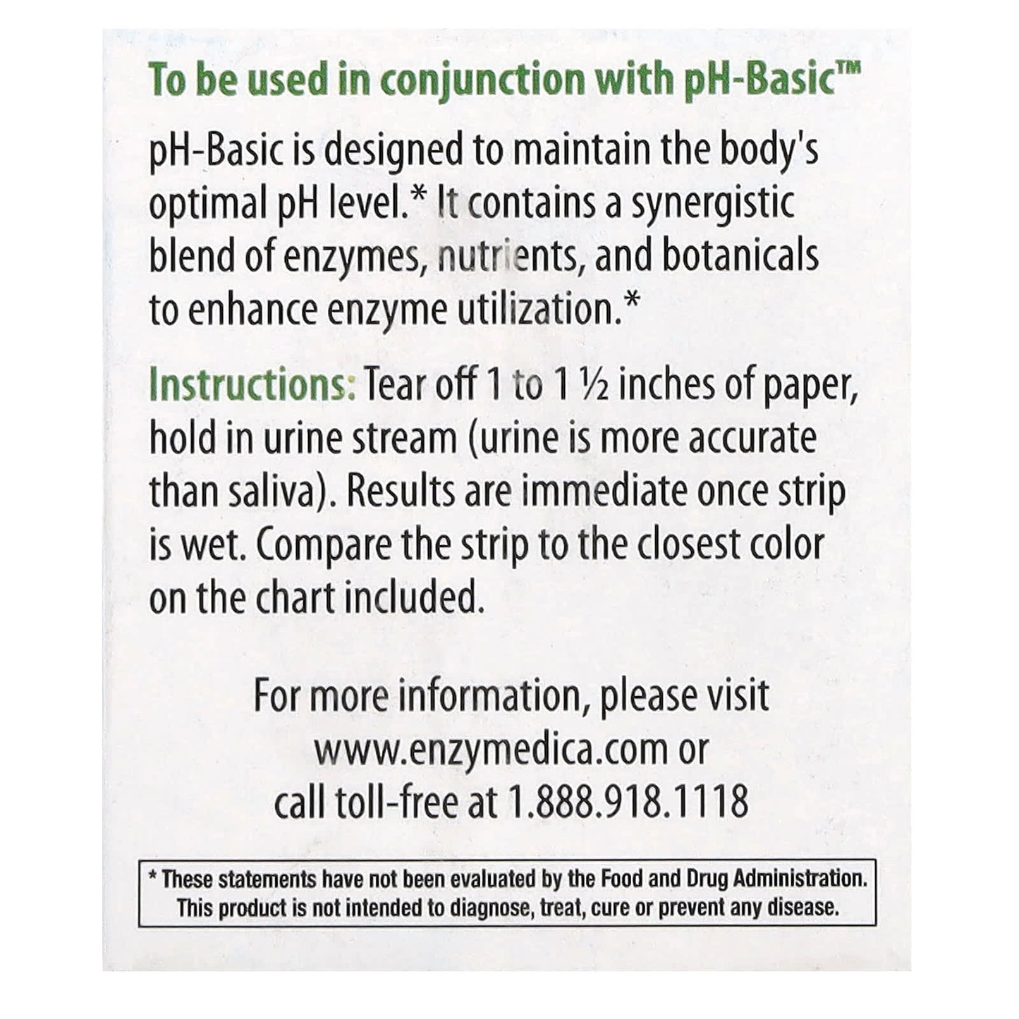 Enzymedica, pH-Strips, Approx. 120 Tests