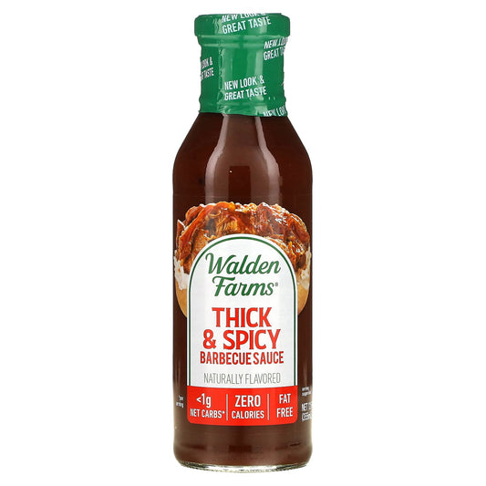 Walden Farms-Thick & Spicy Barbecue Sauce-12 fl oz (355 ml)