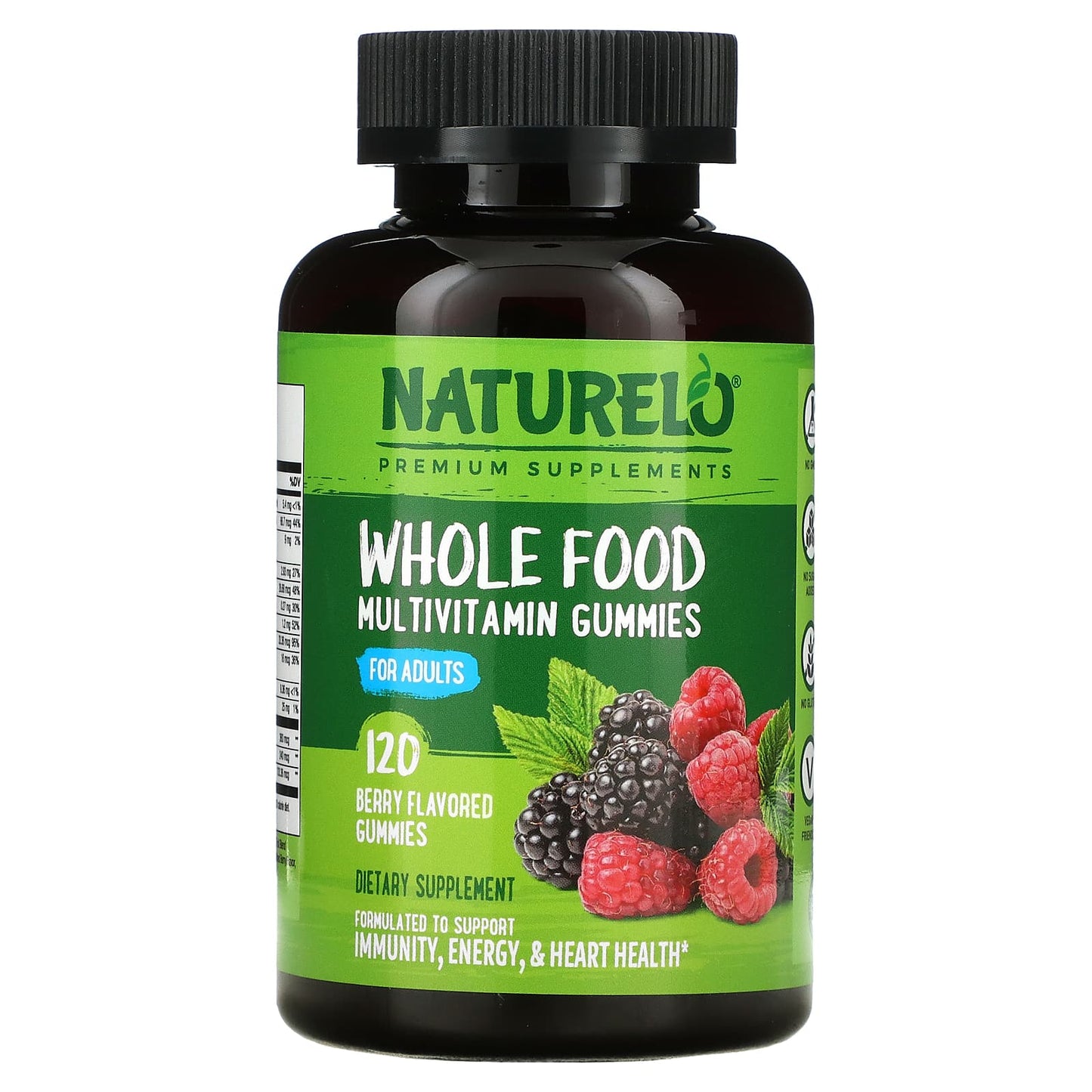 NATURELO-Whole Food Multivitamin Gummies For Adults-Berry-120 Gummies