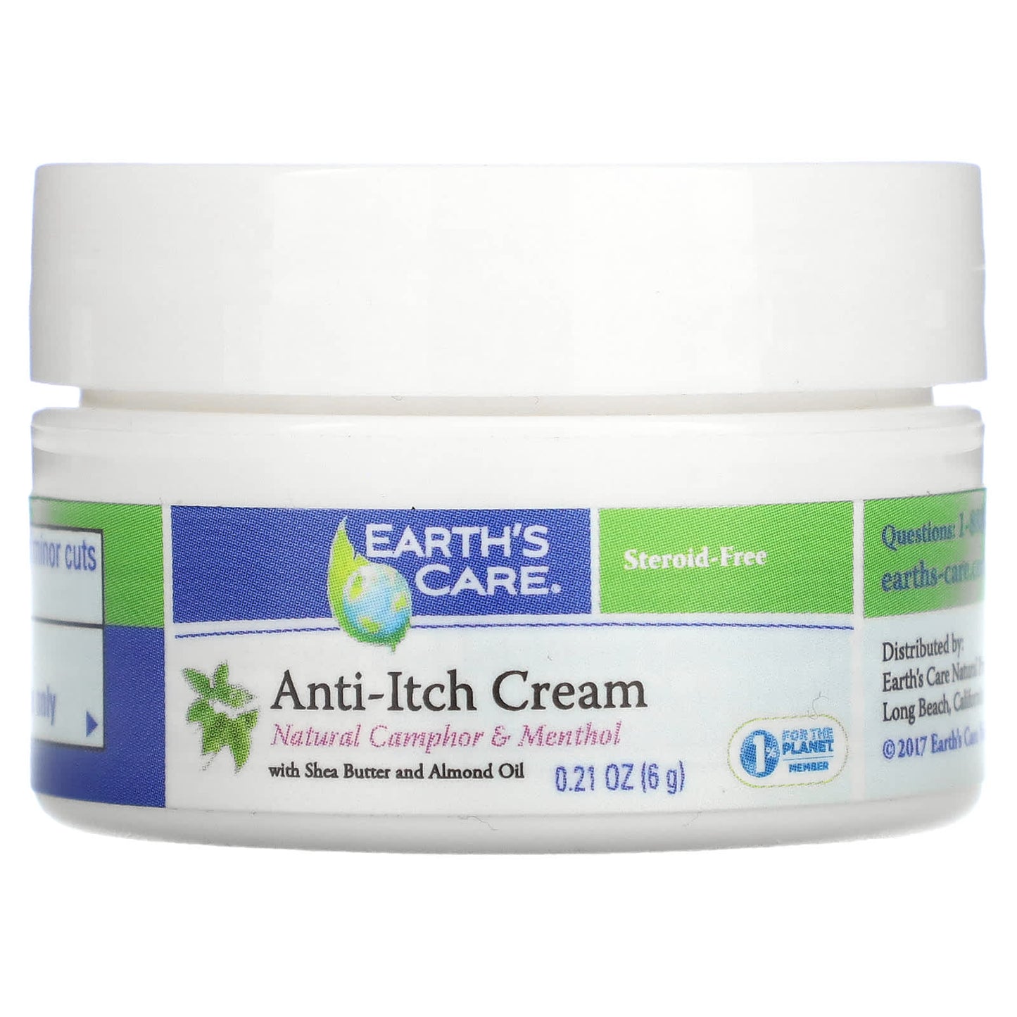 Earth's Care-Anti-Itch Cream-with Shea Butter and Almond Oil-0.21 oz (6 g)