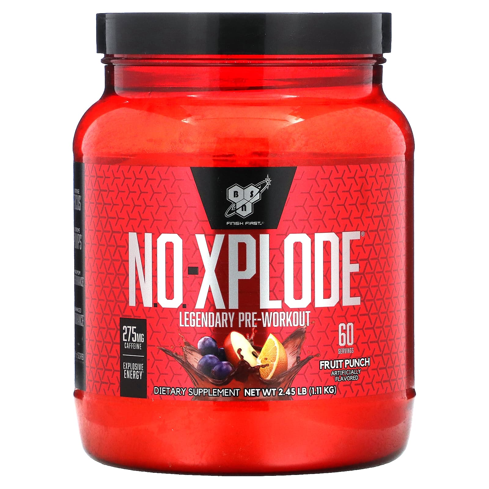 BSN-N.O.-Xplode-Legendary Pre-Workout-Fruit Punch-2.45 lbs (1.11 kg)