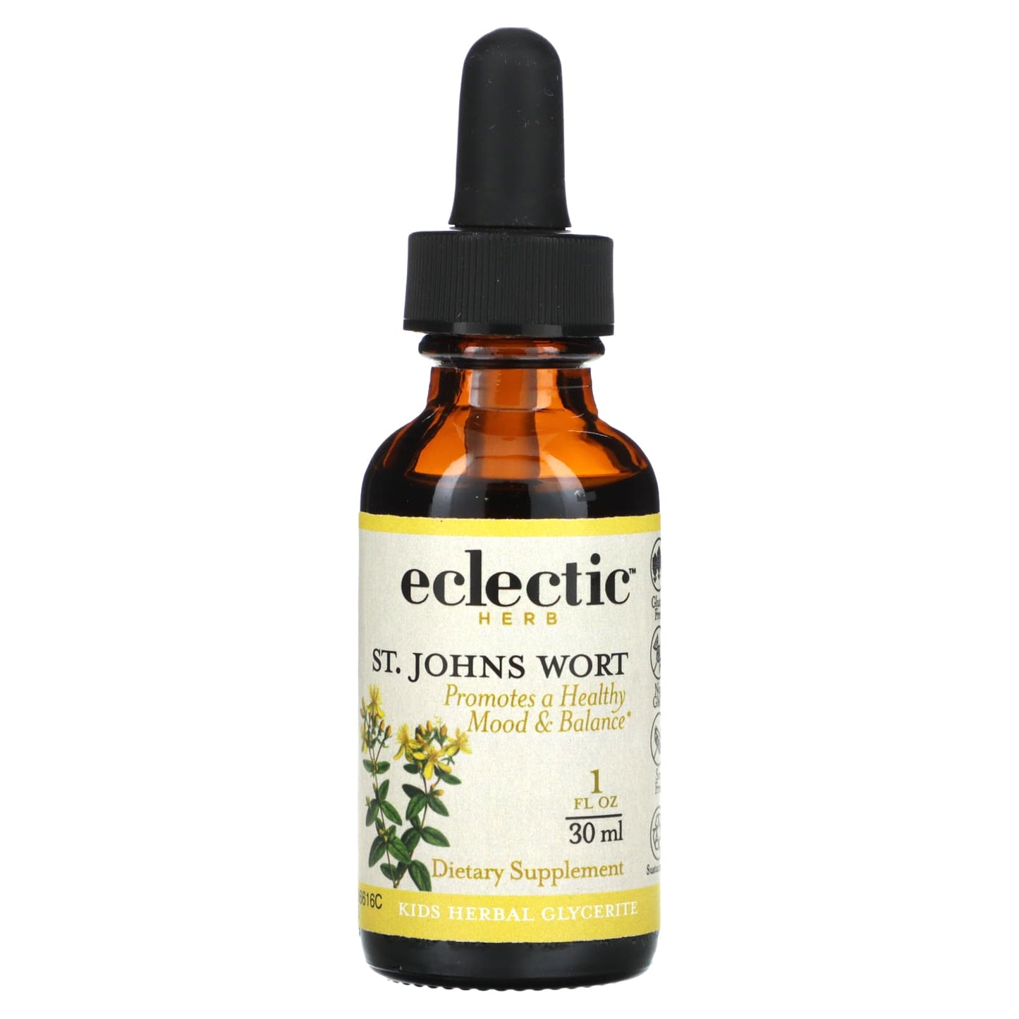 Eclectic Institute-Kids Herbal Glycerite-St. John's Wort-1 fl oz (30 ml)