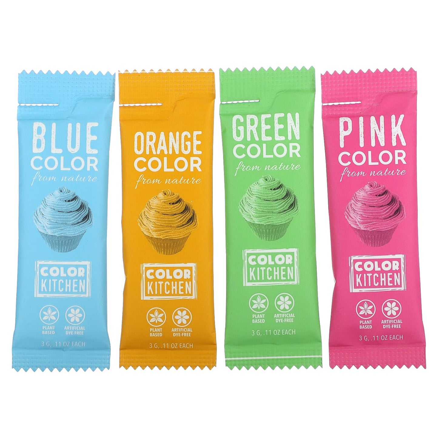 ColorKitchen, Food Colors From Nature, Multi-Color, 10-Color Packets, 0.088 oz (2.5 g) Each