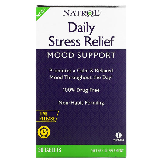 Natrol-Daily Stress Relief-Time Release-30 Tablets