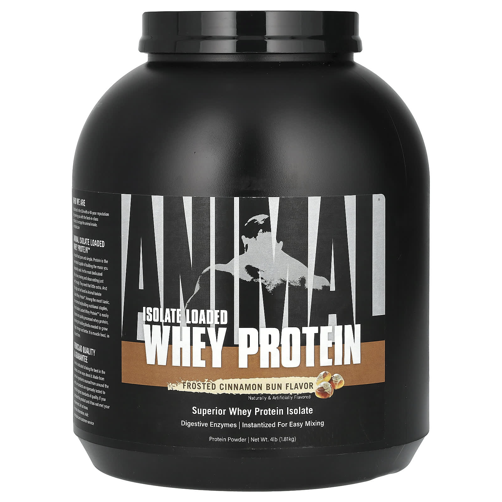 Animal-Isolate Loaded Whey Protein-Frosted Cinnamon Bun-4 lbs (1.81 kg)