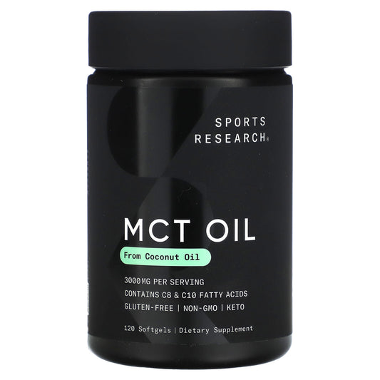 Sports Research-MCT Oil-3,000 mg-120 Softgels (1,000 mg per Softgel)