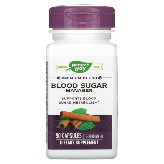 Nature's Way-Blood Sugar Manager-Premium Blend-90 Capsules