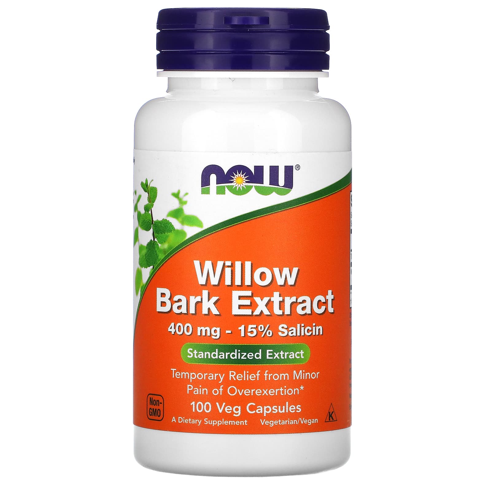 NOW Foods-Willow Bark Extract-400 mg-100 Veg Capsules