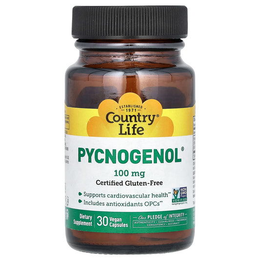 Country Life-Pycnogenol-100 mg-30 Vegan Capsules