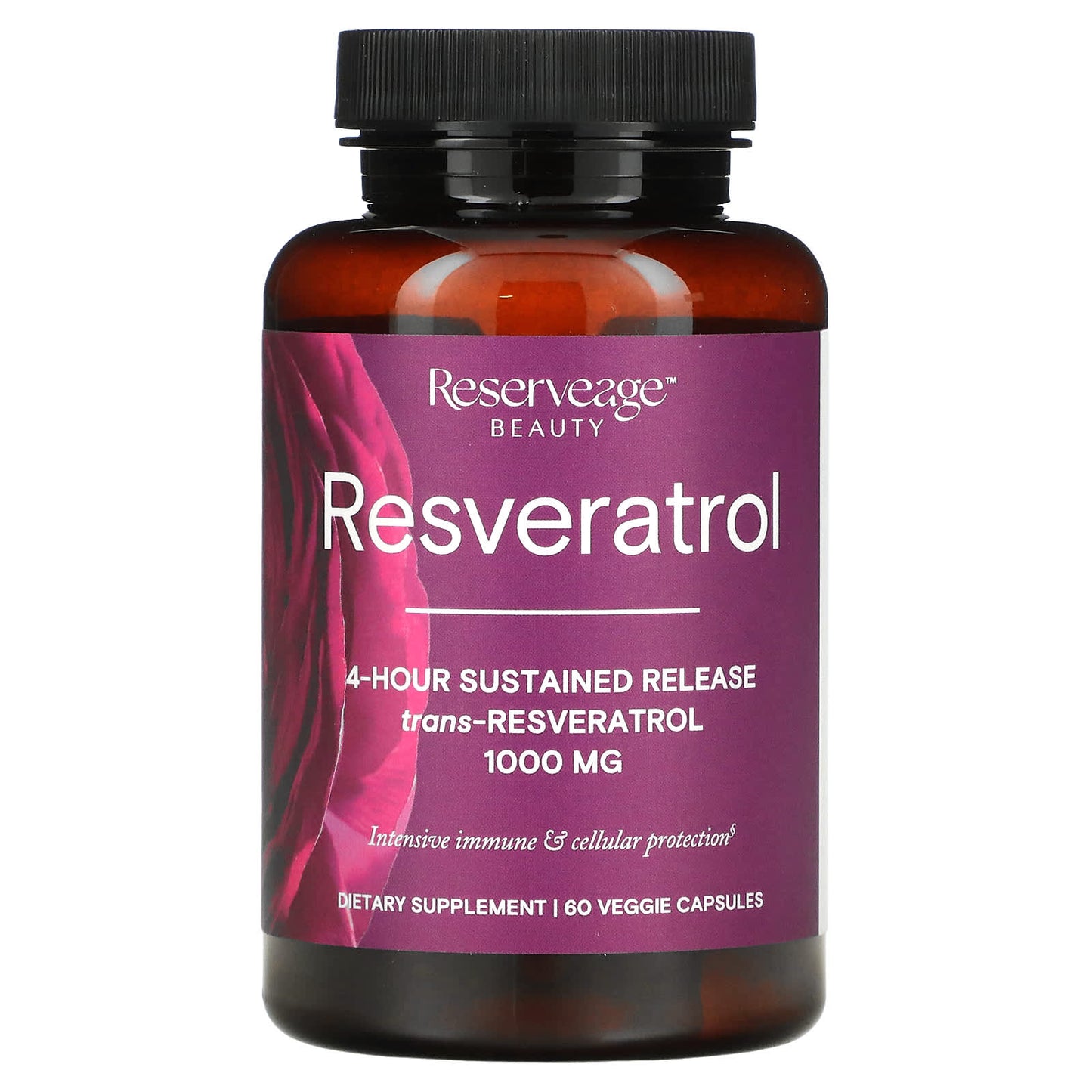 Reserveage Nutrition, Resveratrol, Trans-Resveratrol, 1,000 mg, 60 Veggie Capsules (500 mg per Capsule)