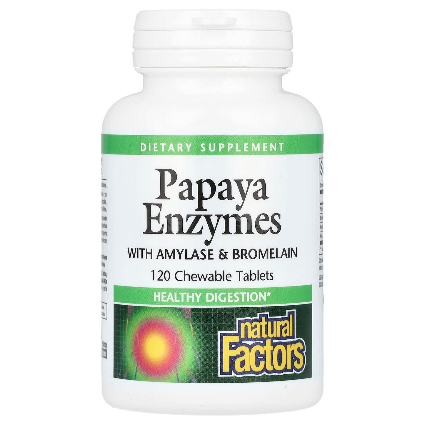 Natural Factors-Papaya Enzymes with Amylase & Bromelain-120 Chewable Tablets