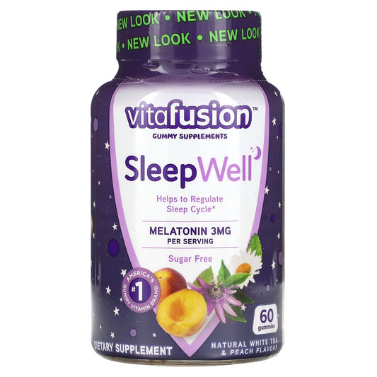 VitaFusion-SleepWell-Natural White Tea & Peach-60 Gummies