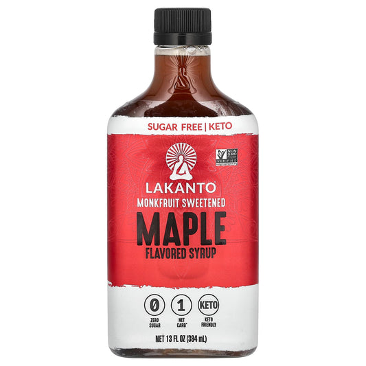 Lakanto-Maple Flavored Syrup-Monkfruit Sweetened-13 fl oz (384 ml)