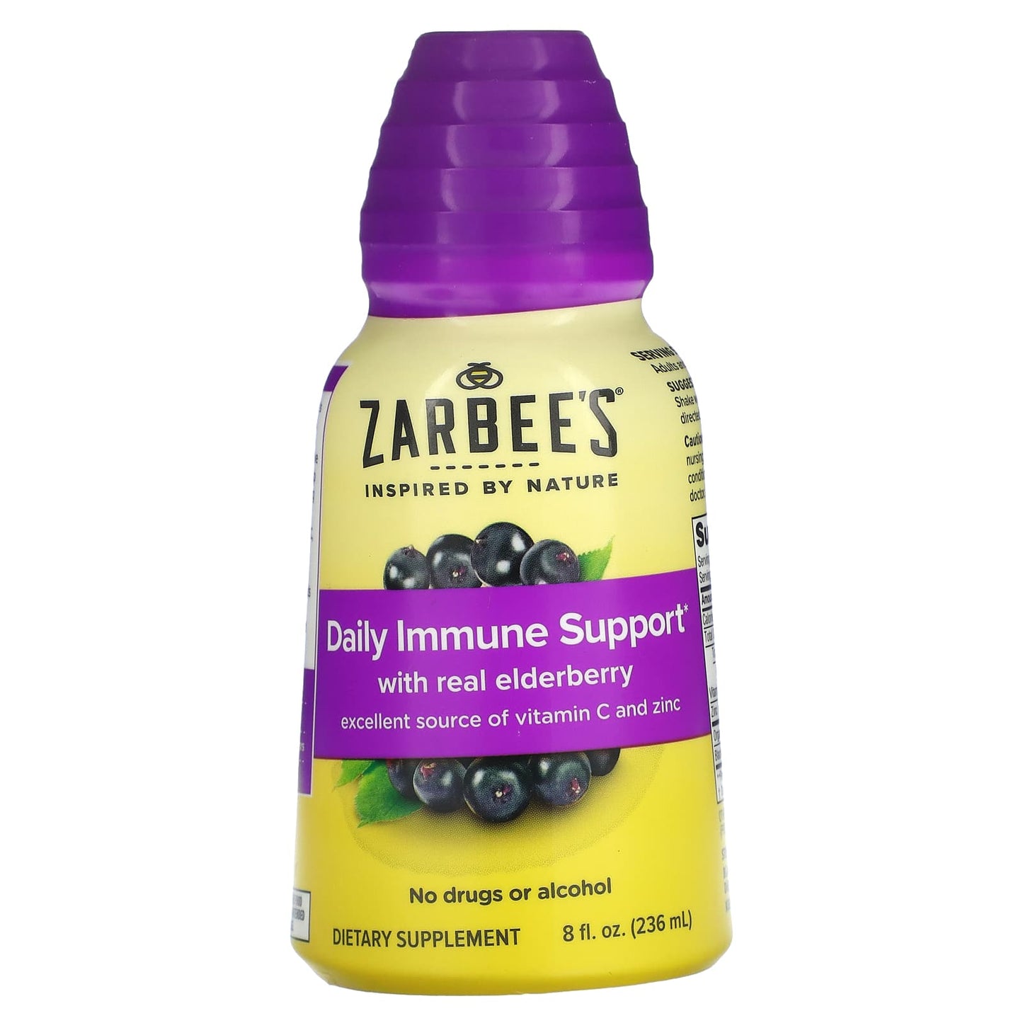 Zarbee's-Daily Immune Support with Real Elderberry -8 fl oz (236 ml)