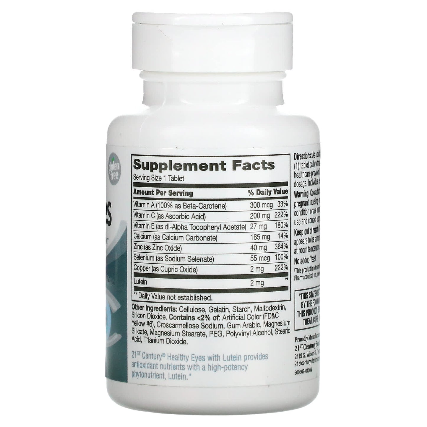 21st Century, Healthy Eyes, Lutein and Antioxidants, 60 Tablets