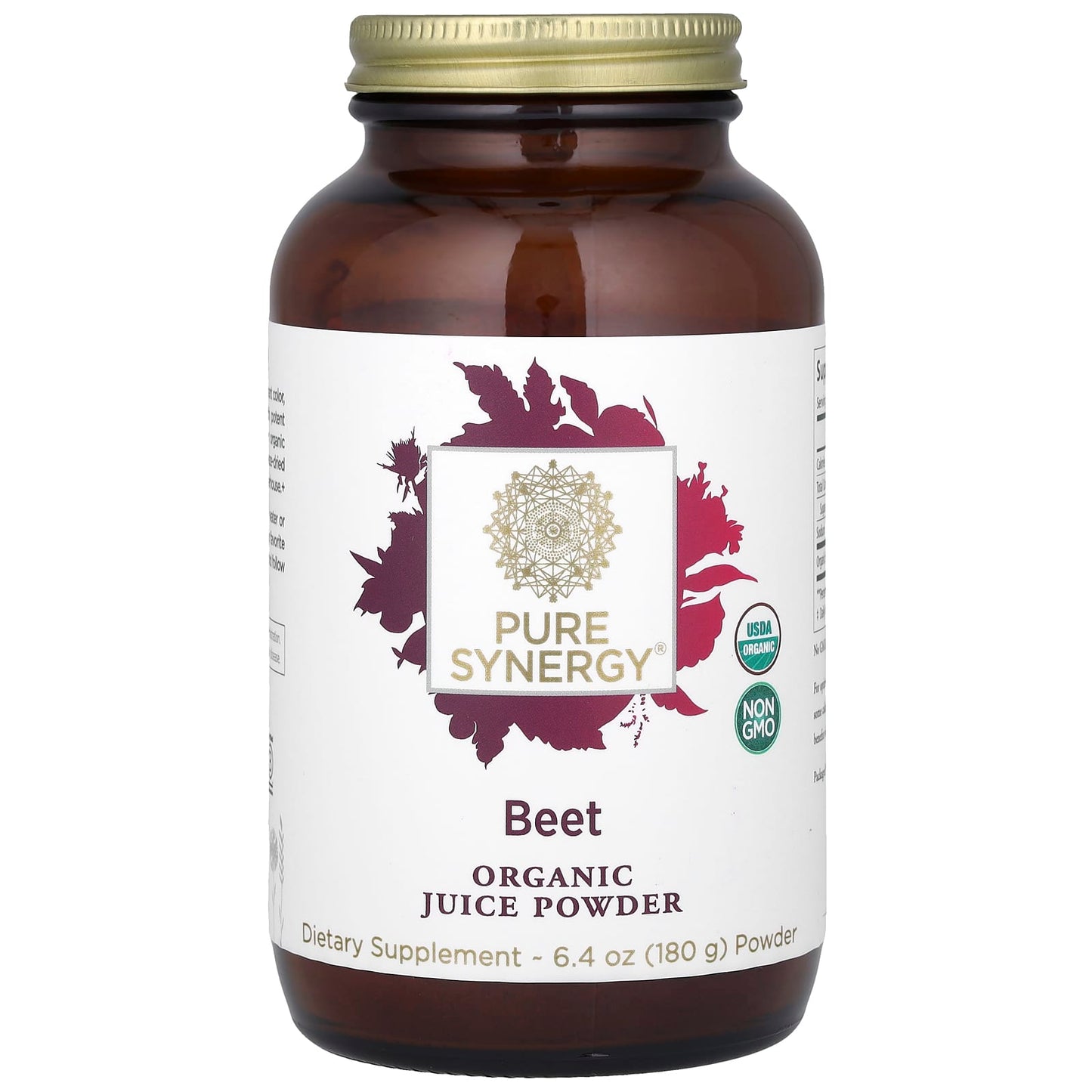 Pure Synergy-Beet-Organic Juice Powder-6.4 oz (180 g)