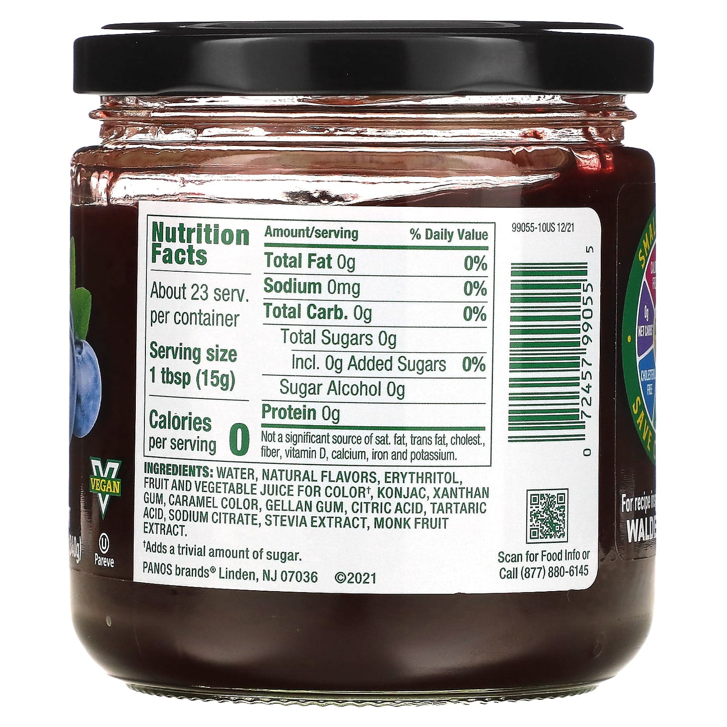 Walden Farms, Blueberry Fruit Spread, 12 oz (340 g)