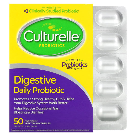 Culturelle-Probiotics-Digestive Daily Probiotic-50 Once Daily Vegetarian Capsules