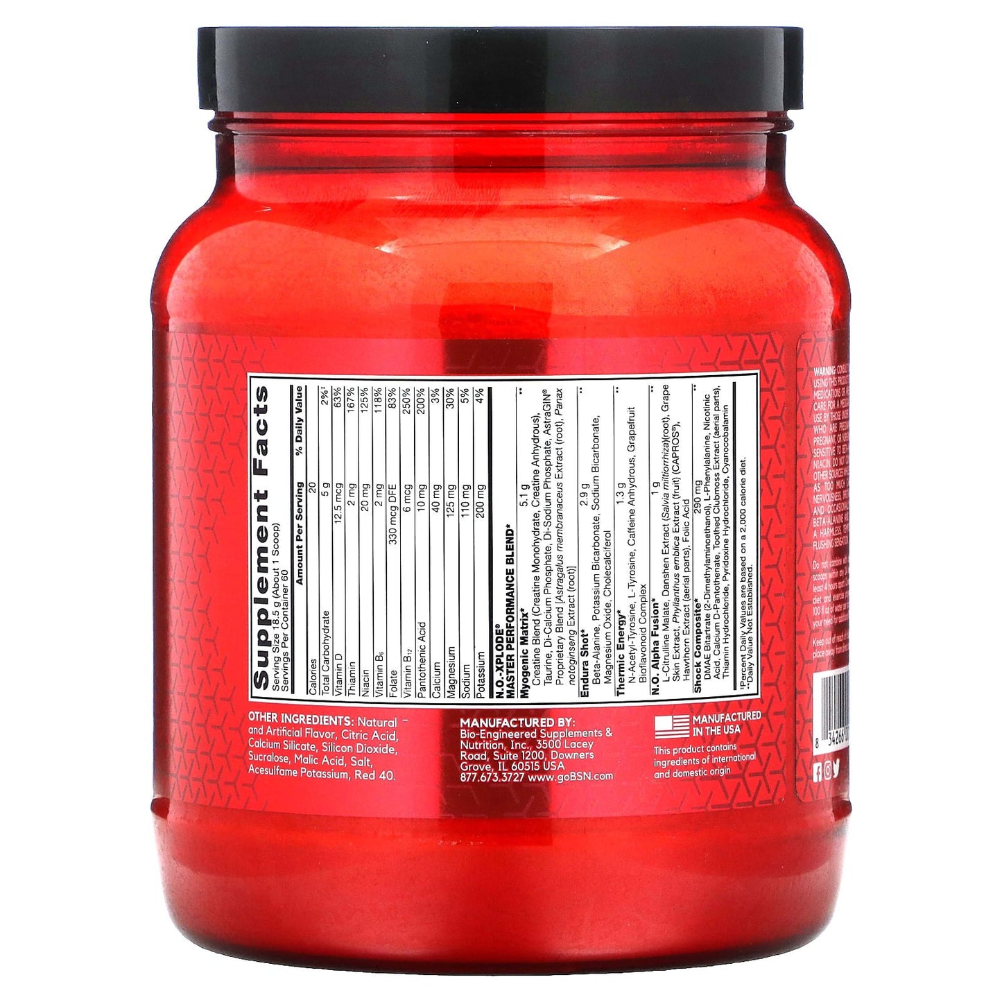 BSN, N.O.-Xplode, Legendary Pre-Workout, Fruit Punch, 2.45 lbs (1.11 kg)