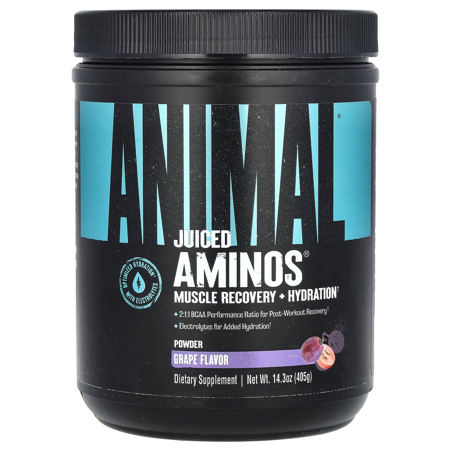 Animal-Juiced Aminos Powder-Grape-14.3 oz (405 g)