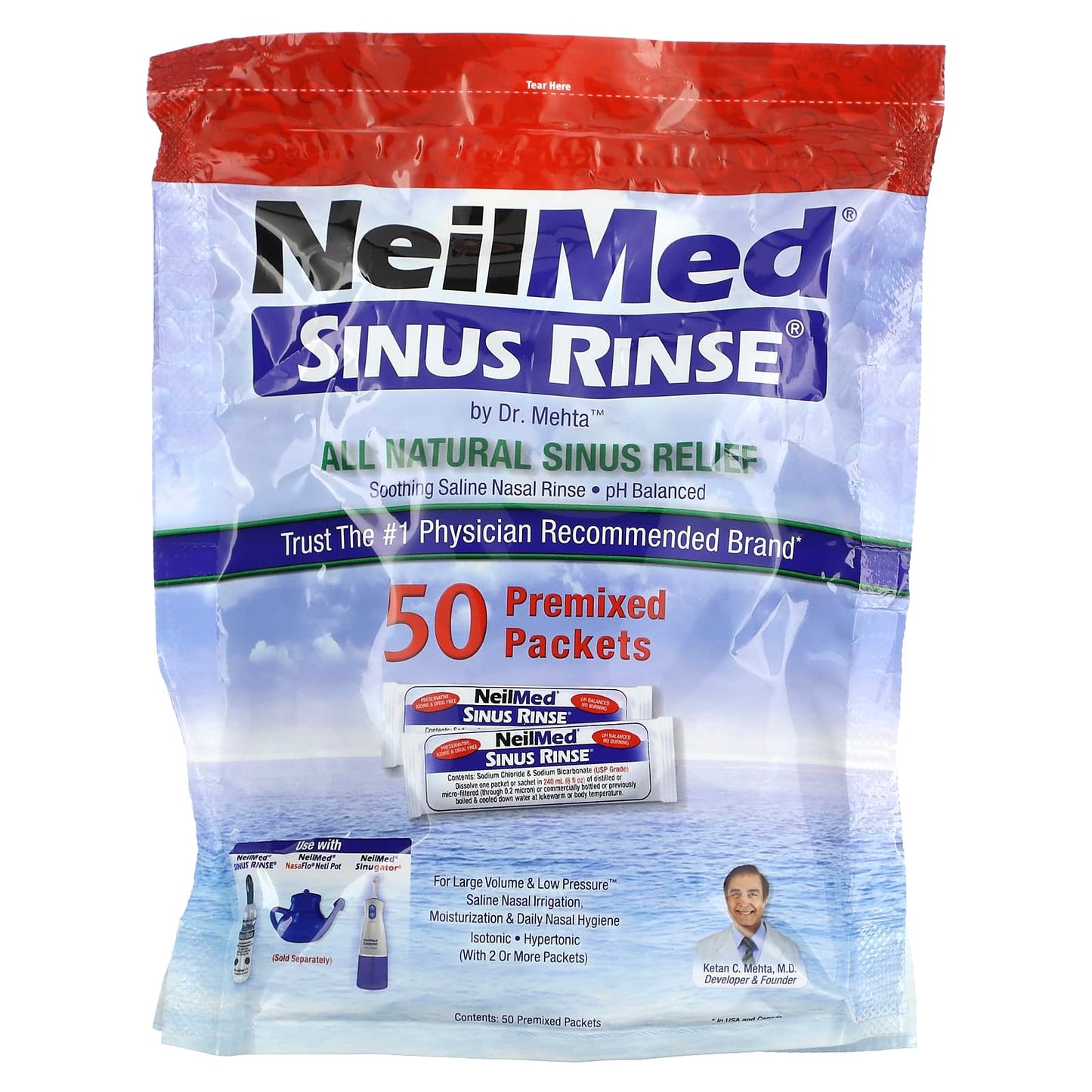 Squip, NeilMed Squeezie, All Natural Sinus Relief, 1 Kit