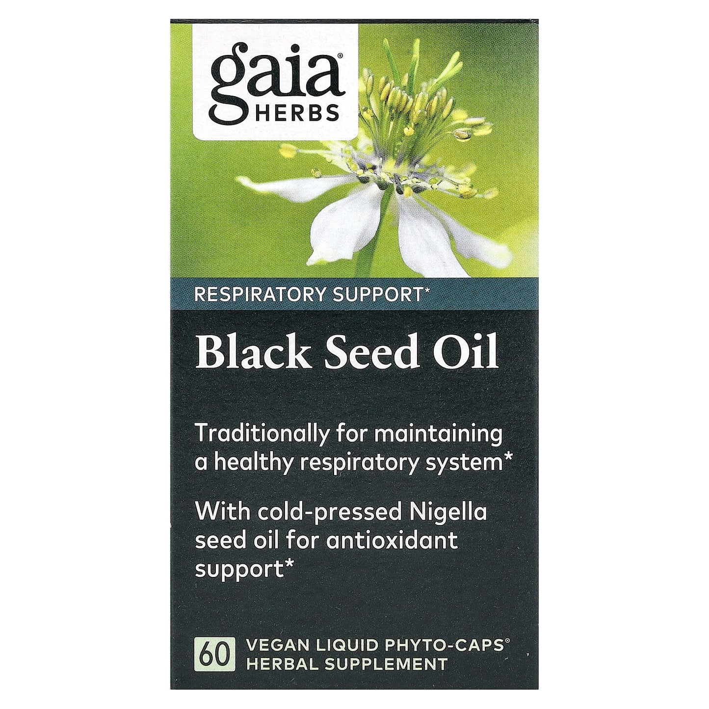 Gaia Herbs-Black Seed Oil-60 Vegan Liquid Phyto-Caps