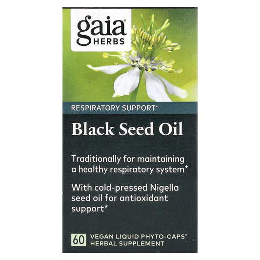 Gaia Herbs-Black Seed Oil-60 Vegan Liquid Phyto-Caps