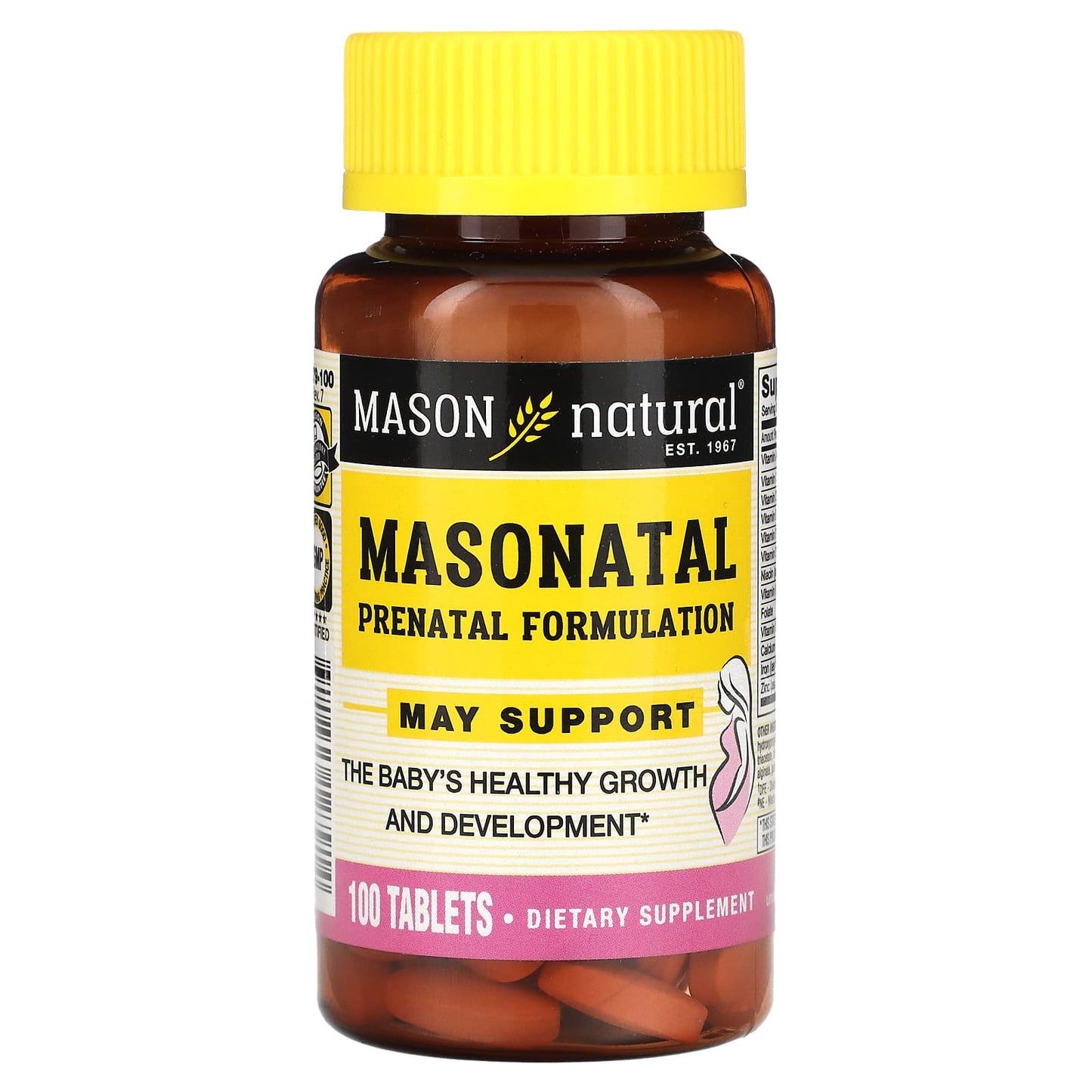 Mason Natural-Masonatal Prenatal Formulation-100 Tablets