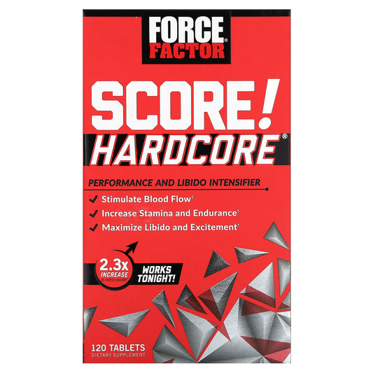 Force Factor-SCORE! Hardcore-Performance and Libido Intensifier-120 Tablets