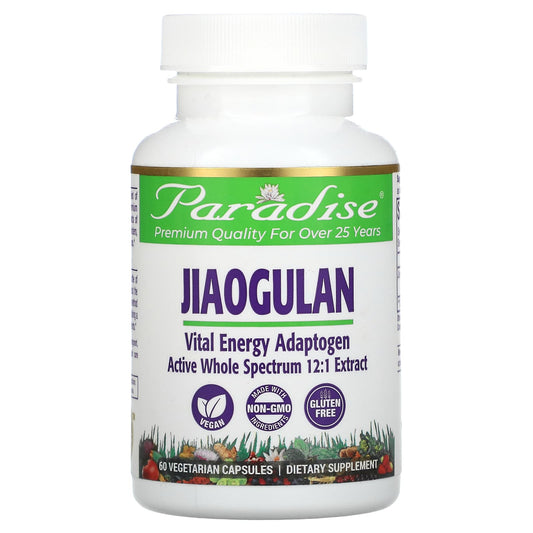 Paradise Herbs-Jiaogulan-60 Vegetarian Capsules