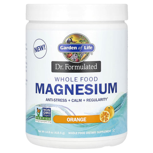 Garden of Life-Dr. Formulated-Whole Food Magnesium-Orange-14.8 oz (419.5 g)