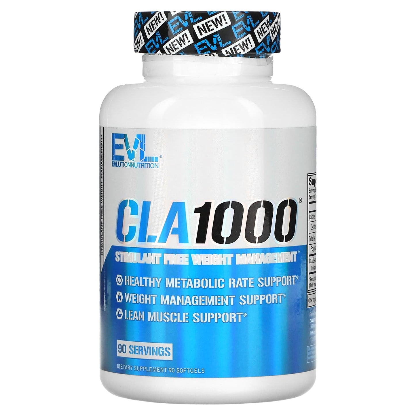 EVLution Nutrition-CLA1000-Stimulant Free Weight Management-90 Softgels