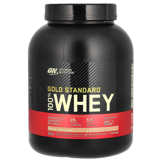 Optimum Nutrition-Gold Standard 100% Whey-Mocha Cappuccino-5 lb (2.27 kg)