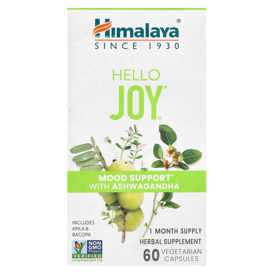 Himalaya-Hello Joy-Mood Support with Ashwagandha-60 Vegetarian Capsules