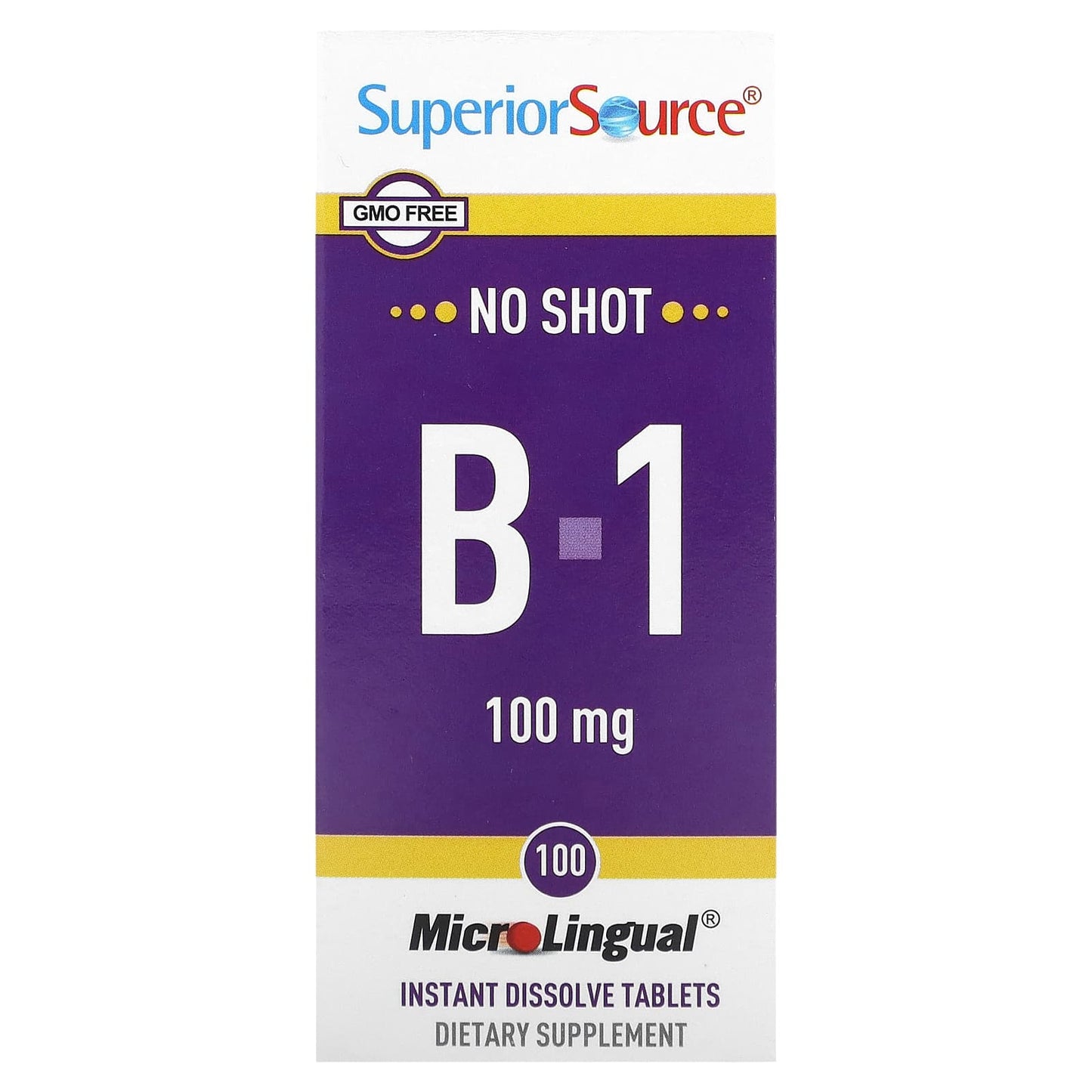 Superior Source-B-1-100 mg-100 Instant Dissolve Tablets