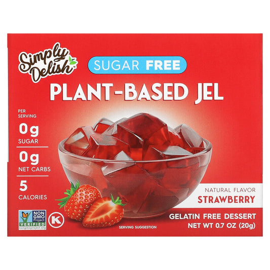 Natural Simply Delish-Plant Based Jel-Strawberry-0.7 oz (20 g)