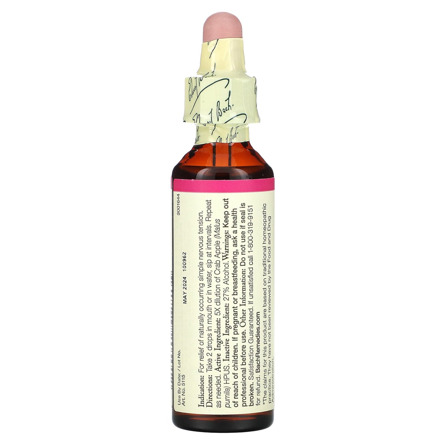 Bach, Original Flower Remedies, Crab Apple, 0.7 fl oz (20 ml)