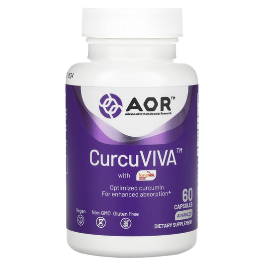 Advanced Orthomolecular Research AOR-CurcuViva With LongVida-60 Capsules