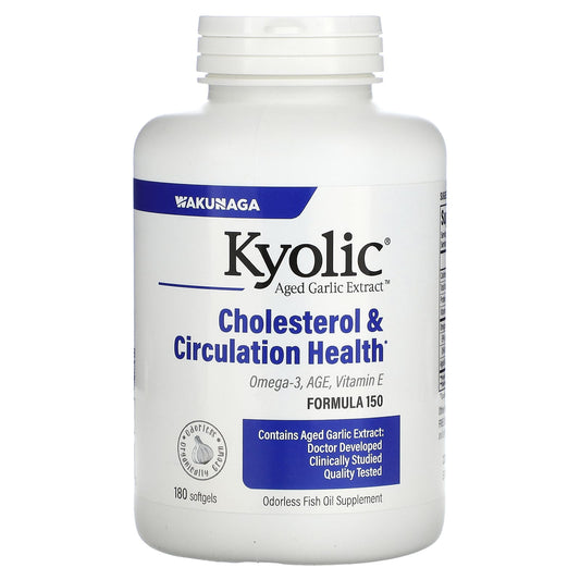 Kyolic-Aged Garlic Extract-Cholesterol & Circulation Health-180 Softgels