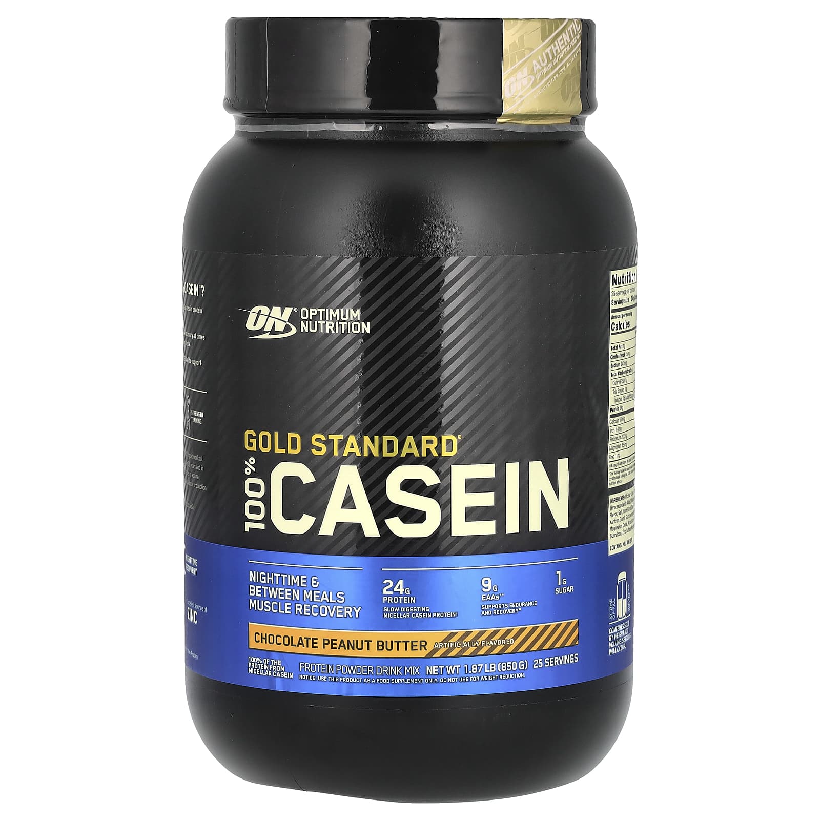 Optimum Nutrition-Gold Standard 100% Casein-Chocolate Peanut Butter-1.87 lb (850 g)