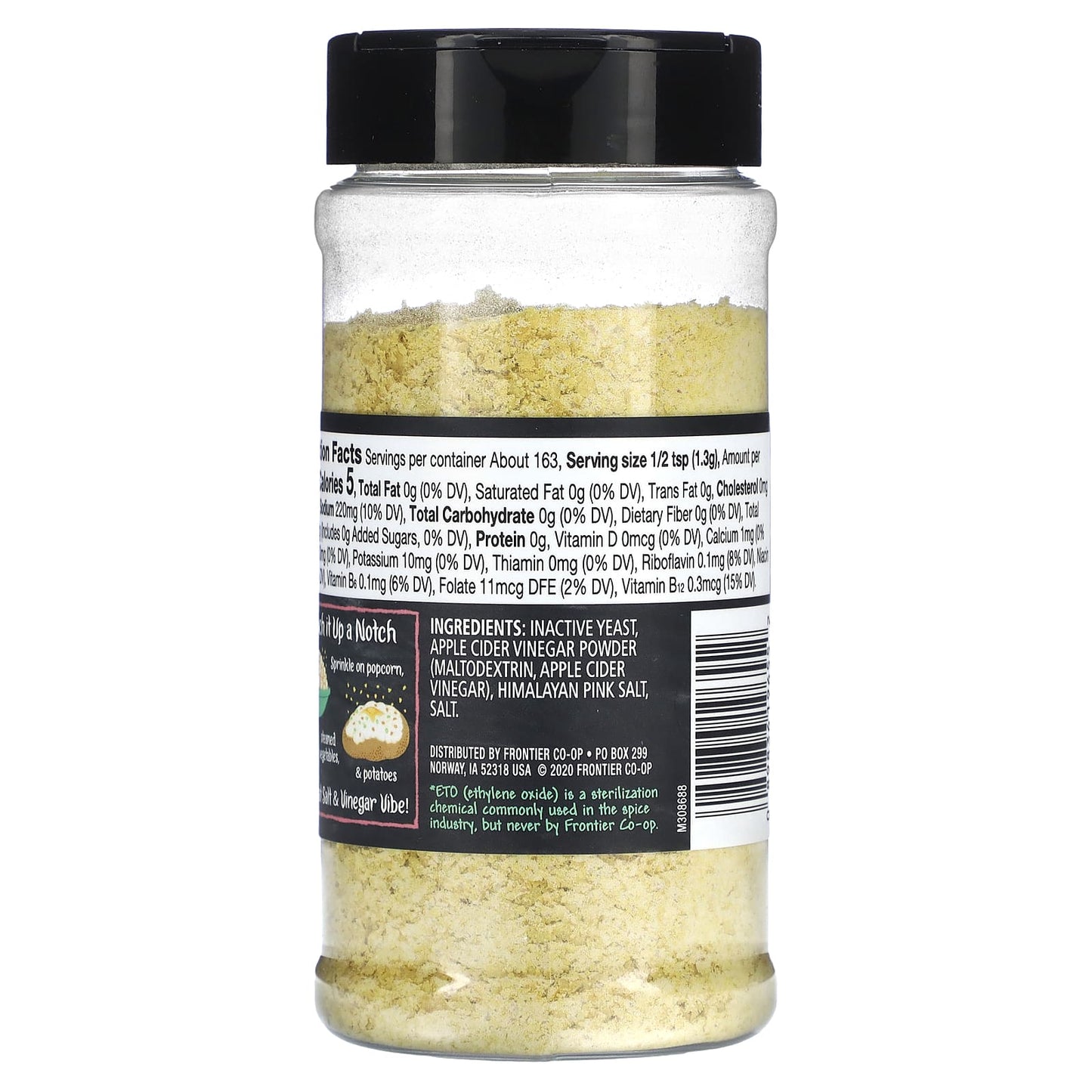 Frontier Co-op, Premium Nutritional Yeast, Himalayan Salt & Apple Cider Vinegar, 7.51 oz (213 g)