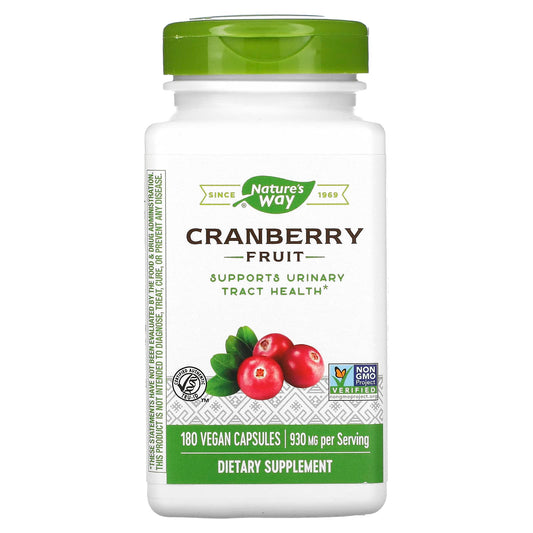 Nature's Way-Cranberry Fruit-930 mg-180 Vegan Capsules (465 mg per Capsule)