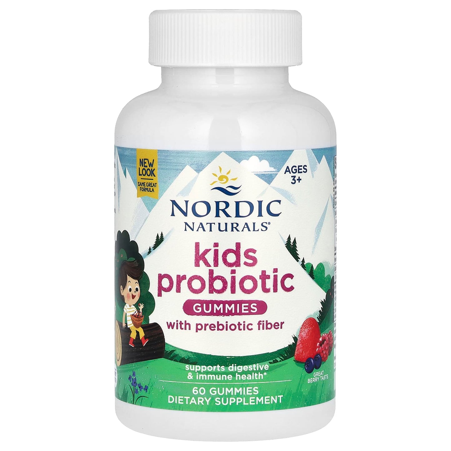 Nordic Naturals-Kids Probiotic Gummies-Ages 3+-Great Berry-60 Gummies