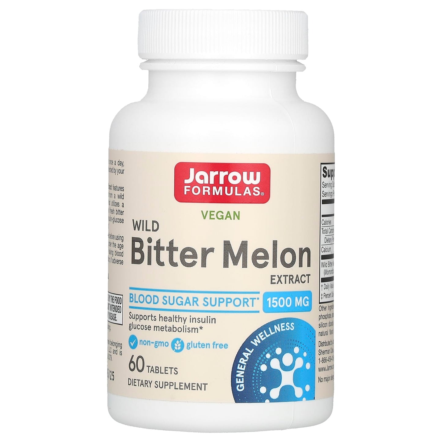 Jarrow Formulas-Vegan Wild Bitter Melon Extract-1,500 mg-60 Tablets (750 mg per Tablet)