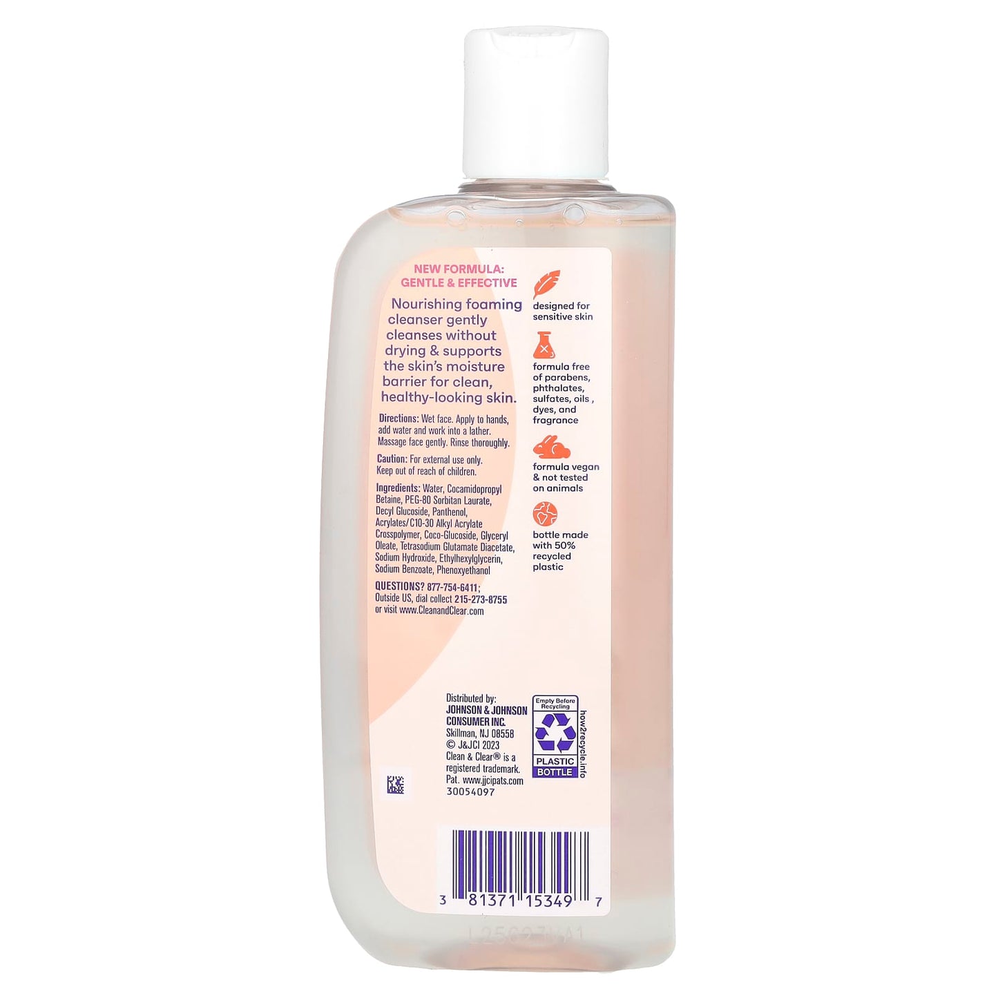 Clean & Clear, Essentials, Foaming Cleanser, Sensitive Skin, Fragrance Free, 8 fl oz (240 ml)