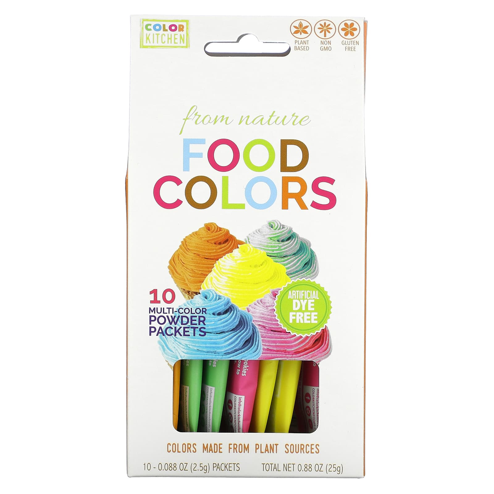 ColorKitchen-Food Colors From Nature-Multi-Color-10-Color Packets-0.088 oz (2.5 g) Each