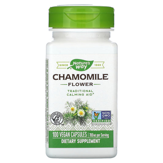 Nature's Way-Chamomile Flower-700 mg-100 Vegan Capsules (350 mg per Capsule)