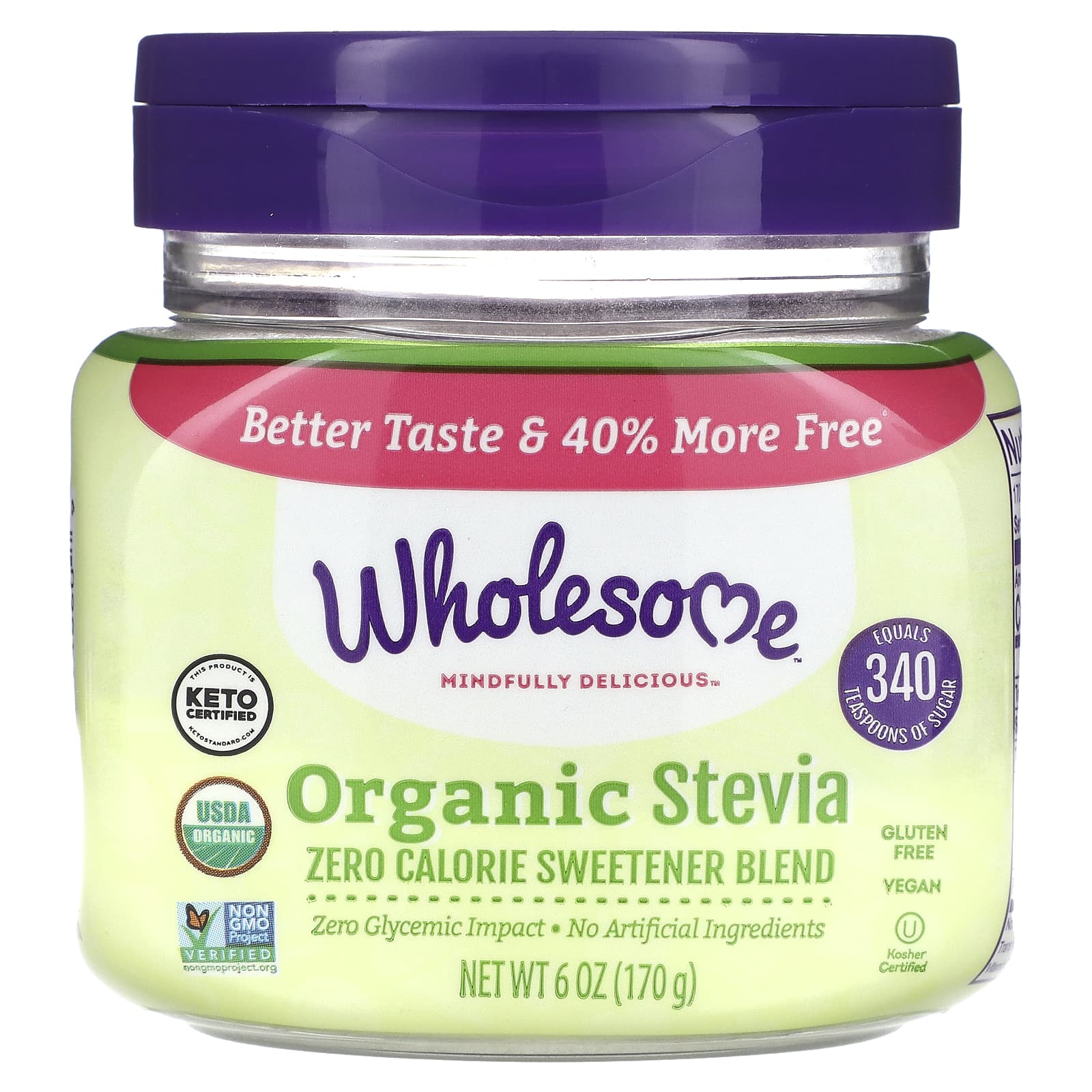 Wholesome Sweeteners-Organic Stevia-6 oz (170 g)