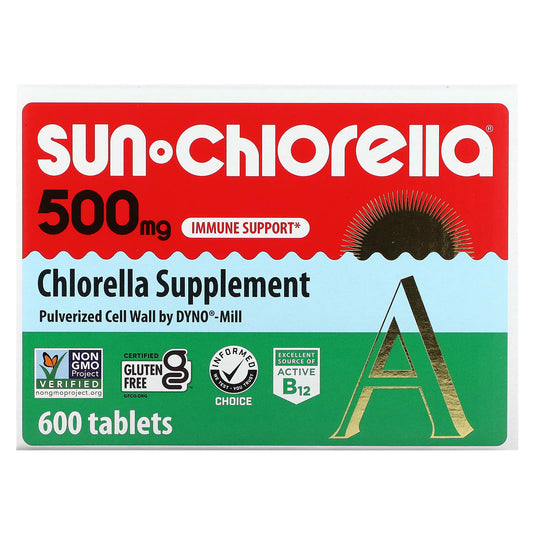 Sun Chlorella-Chlorella Supplement-500 mg-600 Tablets