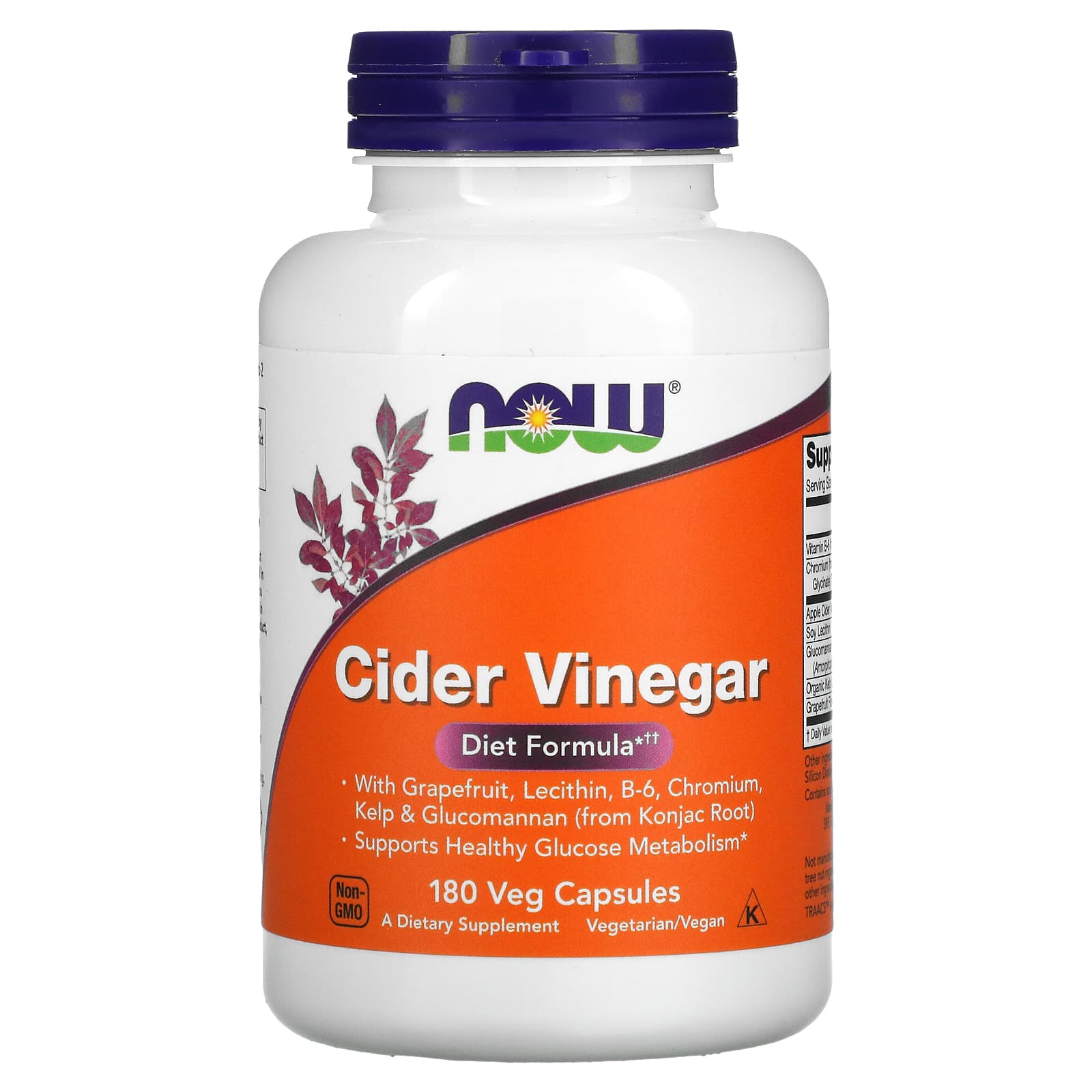 NOW Foods-Cider Vinegar-180 Veg Capsules